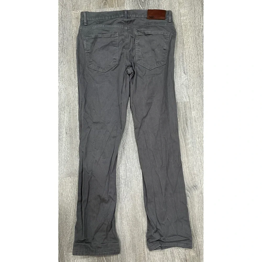 Paige Federal Jeans‎ Mens 29 x 28 Gray Federal Slim Straight Stretch Denim Pants